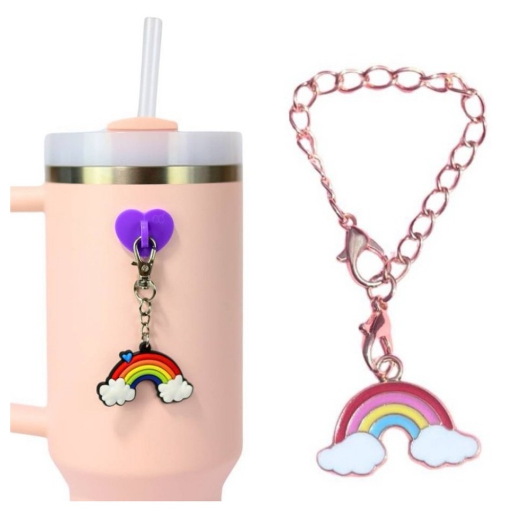 CharCharms Rainbow Water Bottle Charm AND Rainbow Charm NWT